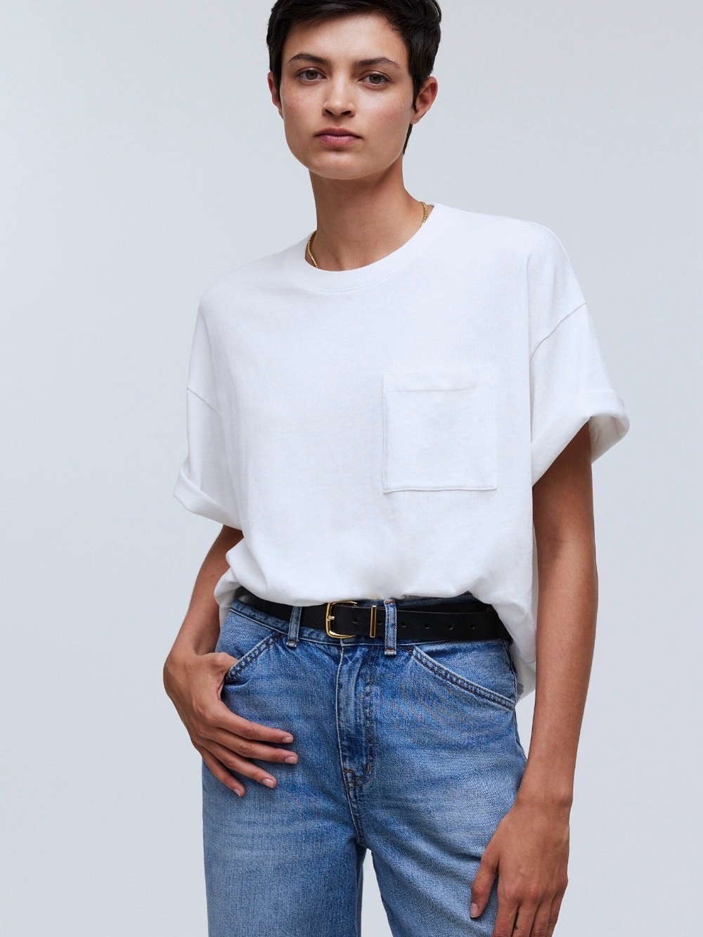 Madewell Garment Dyed Oversized Pocket Tee - NWOT
